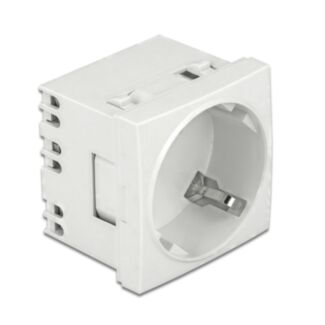DeLOCK Easy 45 Presa di alimentazione con messa a terra a estendibile con disposizione a 45° 45 x 45 mm