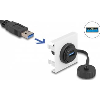 DeLOCK Modulo Easy 45 SuperSpeed USB 5 Gbps (USB 3.2 Gen 1) USB Tipo-A femmina, 45 x 45 mm