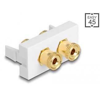 DeLOCK Modulo Easy 45 2 x morsetti, anello rosso / nero 22,5 x 45 mm