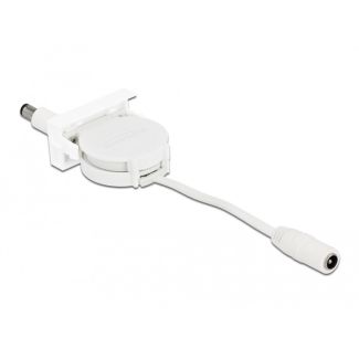 DeLOCK Easy 45 Module Power Retractable Cable DC 5.5 x 2.1 mm female / male white