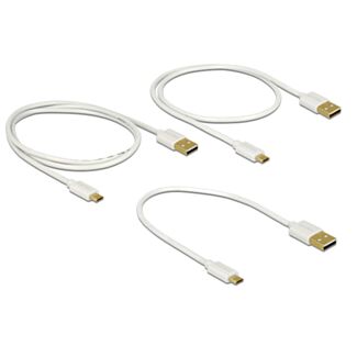 DeLOCK 83679 cavo USB USB 2.0 USB A Micro-USB B Bianco