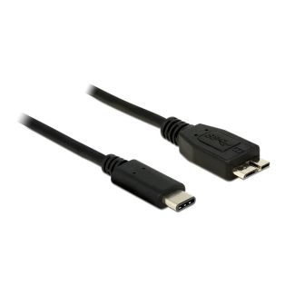 DeLOCK 1m USB 3.1 USB cable USB 3.2 Gen 2 (3.1 Gen 2) USB C Micro-USB B Black