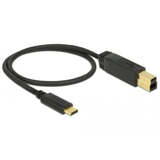 DeLOCK 83674 cavo USB USB 3.2 Gen 2 (3.1 Gen 2) 0,5 m USB C USB B Nero