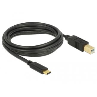 DeLOCK 83666 USB cable USB 2.0 3 m USB C USB B Black