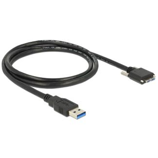 DeLOCK 1m USB 3.0 cavo USB USB 3.2 Gen 1 (3.1 Gen 1) USB A Micro-USB B Nero