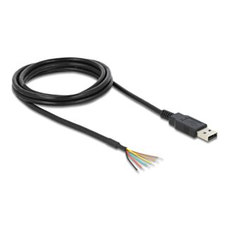 DeLOCK Convertitore USB 2.0 per UART seriale LVTTL con 6 fili aperti e tensione di uscita di 3,3 V da 1,8 m