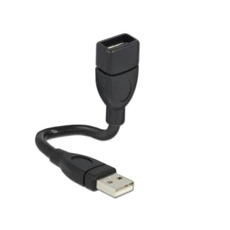 DeLOCK 15cm USB 2.0 USB cable 0.15 m USB A Black