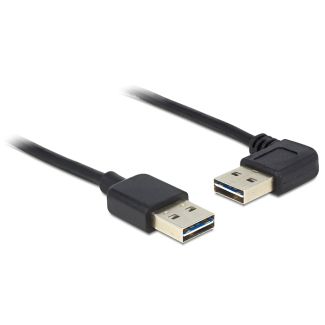 DeLOCK 3m USB 2.0 A m/m 90° cavo USB USB A Nero