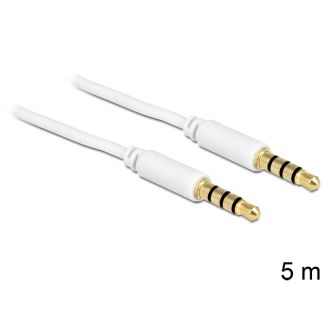 DeLOCK 3.5mm - 3.5mm, 5m audio cable White