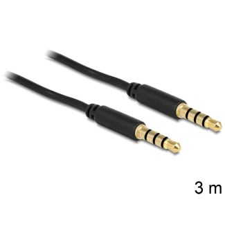DeLOCK 3.5mm - 3.5mm, 3m audio cable Black