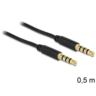 DeLOCK 3.5mm - 3.5mm, 0.5m audio cable Black