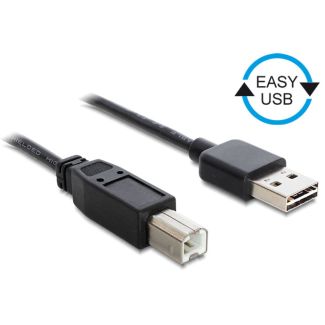 DeLOCK 3m USB 2.0 A - B m/m cavo USB USB A USB B Nero