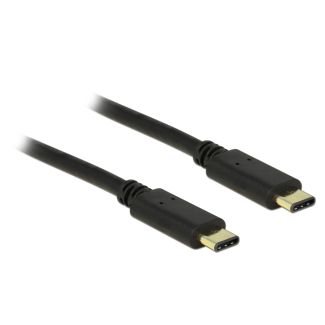 DeLOCK 2m, 2xUSB2.0-C cavo USB USB 2.0 USB C Nero