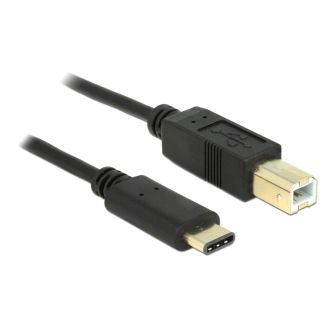 DeLOCK 2m, USB2.0-C/USB2.0-B USB cable USB B USB C Black