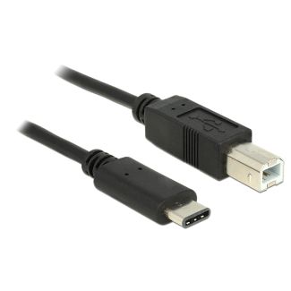 DeLOCK 0.5m, USB2.0-C/USB2.0-B cavo USB 0,5 m USB B USB C Nero