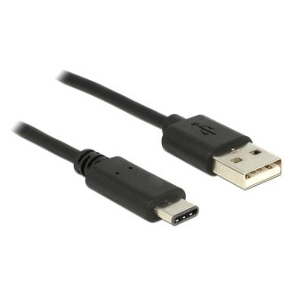 DeLOCK 0.5m, USB2.0-A/USB2.0-C cavo USB 0,5 m USB A USB C Nero