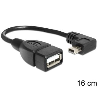 DeLOCK 83245 cavo USB 0,16 m USB A Mini-USB B Nero