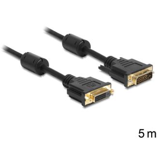 DeLOCK DVI-D/DVI-D 5m DVI cable Black
