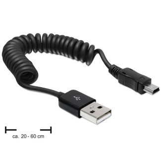DeLOCK USB 2.0/USB mini 0.6m cavo USB 0,6 m USB A Mini-USB A Nero