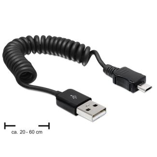 DeLOCK USB 2.0-A/USB micro-B 0.6m cavo USB 0,6 m USB A Micro-USB B Nero