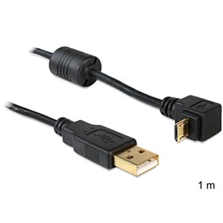 DeLOCK USB2.0 1m cavo USB USB A Micro-USB B Nero