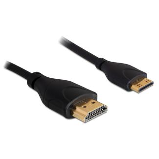 DeLOCK 1m HDMI/HDMI HDMI cable HDMI Type A (Standard) HDMI Type C (Mini) Black