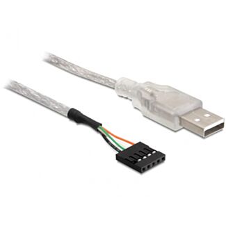 DeLOCK Cable USB 2.0-A male to pin header cavo USB Argento