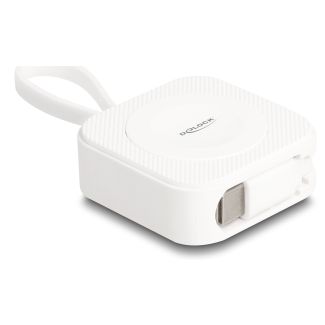 DeLOCK 83023 Caricabatterie per dispositivi mobili Orologio intelligente Bianco USB Carica wireless Interno