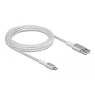 DeLOCK USB dati e cavo di alimentazione per iPhone, iPad, iPod DuPont Kevlar® bianco 3 m