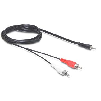 DeLOCK 84277 audio cable 10 m 3.5mm 2 x RCA Black