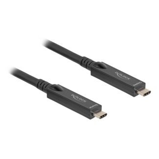 DeLOCK 84258 USB cable USB 3.2 Gen 2 (3.1 Gen 2) 15 m USB C Black