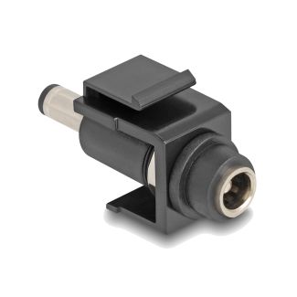 DeLOCK Keystone Module DC 5.5 x 2.1 mm female to DC 5.5 x 2.5 mm male black