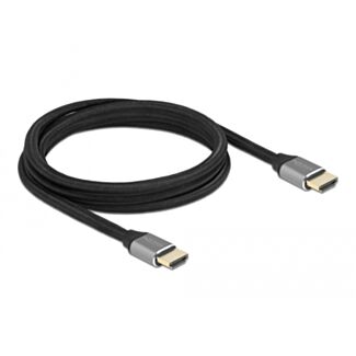 DeLOCK Cavo HDMI ad altissima velocità 48 Gbps 8K 60 Hz da grigio 2 m certificato