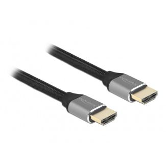 DeLOCK Cavo HDMI ad altissima velocità 48 Gbps 8K 60 Hz da grigio 0,5 m certificato