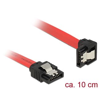 DeLOCK 83976 cavo SATA 0,1 m SATA 7-pin Nero, Rosso