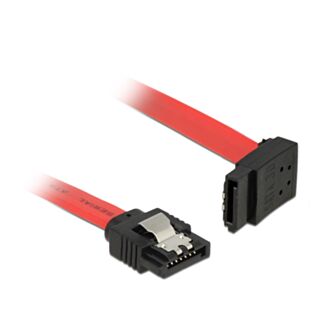 DeLOCK 0.7m, 2xSATAIII cavo SATA 0,7 m SATA 7-pin Nero, Rosso