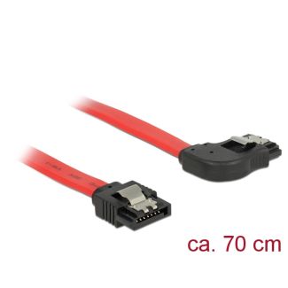 DeLOCK 83970 SATA cable 0.7 m SATA 7-pin Black, Red