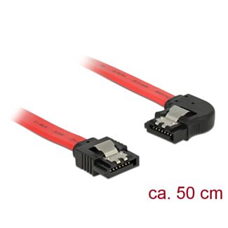 DeLOCK 83964 cavo SATA 0,5 m SATA 7-pin Nero, Rosso