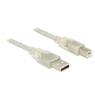 DeLOCK 83892 cavo USB USB 2.0 1 m USB A USB B Trasparente