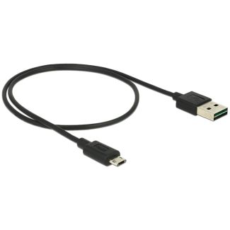 DeLOCK 83845 cavo USB USB 2.0 0,5 m USB A Micro-USB B Nero