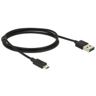 DeLOCK 83844 cavo USB USB 2.0 1 m USB A Micro-USB B Nero