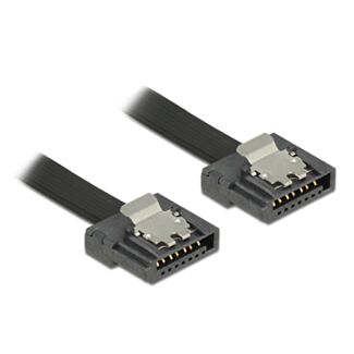 DeLOCK 0.7m SATA III cavo SATA 0,7 m SATA 7-pin Nero