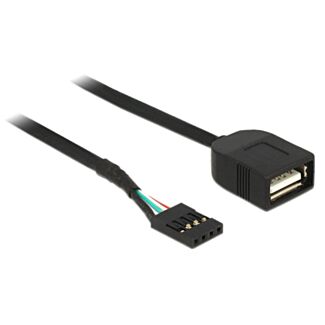 DeLOCK 83825 cavo USB USB 2.0 0,4 m USB A Nero