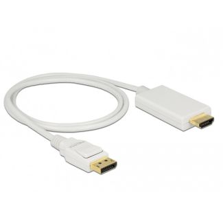 DeLOCK 83817 video cable adapter 1 m DisplayPort HDMI White