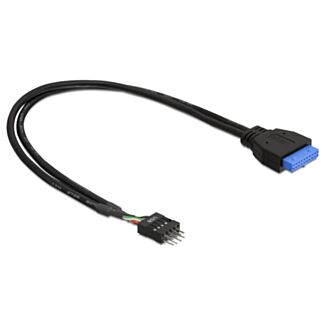 DeLOCK USB 3.0 19 pin - USB 2.0 8 pin 60cm Nero