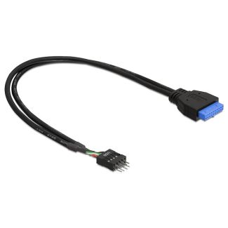 DeLOCK USB 3.0 19 pin - USB 2.0 8 pin 60cm Black