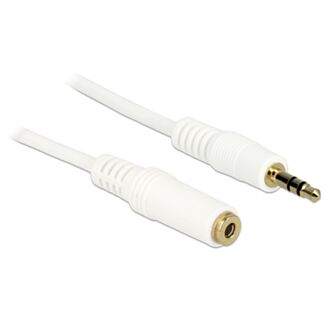 DeLOCK 3.5mm M-F, 3m cavo audio Bianco