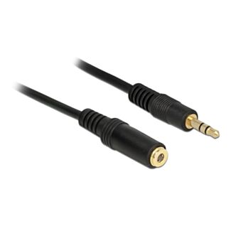 DeLOCK 3.5mm M-F, 0.5m cavo audio 0,5 m Nero