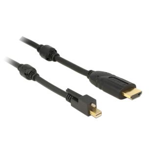 DeLOCK 83731 video cable adapter 3 m Mini DisplayPort HDMI Black