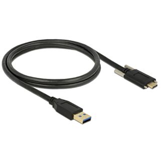 DeLOCK 83718 cavo USB USB 3.2 Gen 2 (3.1 Gen 2) 1 m USB A USB C Nero